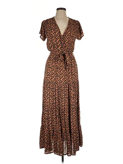Pre-owned Aura Casual Dress In Brown