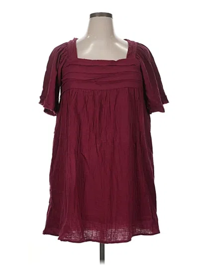 Pre-owned Aura Casual Dress In Burgundy
