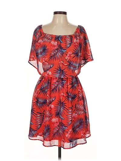 Pre-owned Aura Casual Dress In Red
