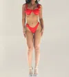 Aura Cleo Bikini Top In Red In Red