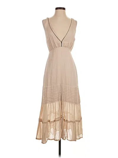 Pre-owned Aura Cocktail Dress In Tan