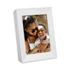 Aura Digital Picture Frame In White Quartz