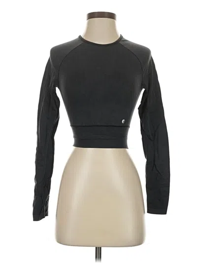 Pre-owned Aura Long Sleeve Top Black Turtleneck Tops