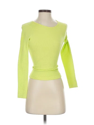 Pre-owned Aura Long Sleeve Top Green Boatneck Tops