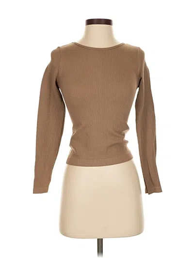 Pre-owned Aura Long Sleeve T-shirt In Brown