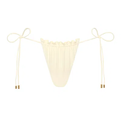 Aura Maris Women's White Albus Tie Side Bikini Bottom