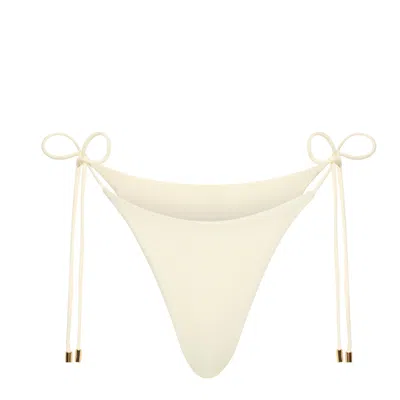 Aura Maris Women's White / Black Vita Tie Side Bikini Bottom In Neutral