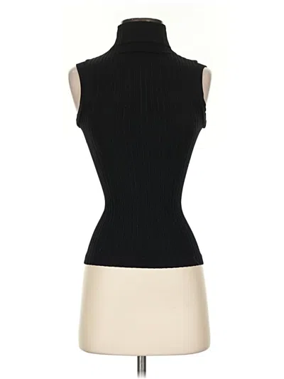 Pre-owned Aura Short Sleeve Turtleneck In Black