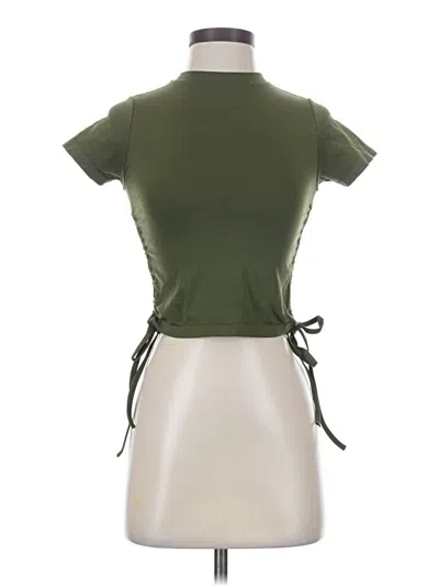 Pre-owned Aura Short Sleeve Turtleneck In Green