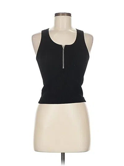 Pre-owned Aura Sleeveless Top Black Halter Neckline Tops