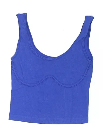 Pre-owned Aura Sleeveless Top Blue Sweetheart Neckline Tops