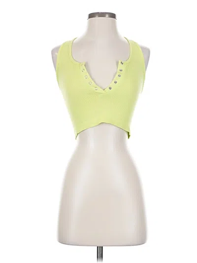 Pre-owned Aura Sleeveless Top Green Halter Neckline Tops