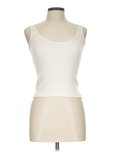 Pre-owned Aura Sleeveless Top Ivory Scoop Neck Tops