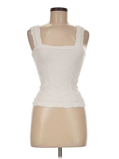 Pre-owned Aura Sleeveless Top Ivory Sweetheart Neckline Tops