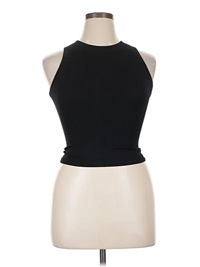 Pre-owned Aura Tank Top Black Halter Neckline Tops