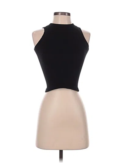 Pre-owned Aura Tank Top Black Halter Neckline Tops