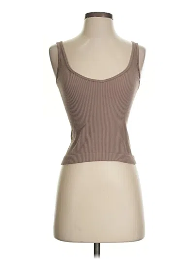 Pre-owned Aura Tank Top Brown Strapless Neckline Tops
