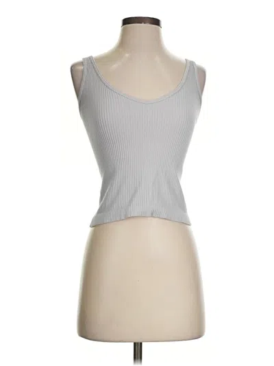 Pre-owned Aura Tank Top Gray Strapless Neckline Tops