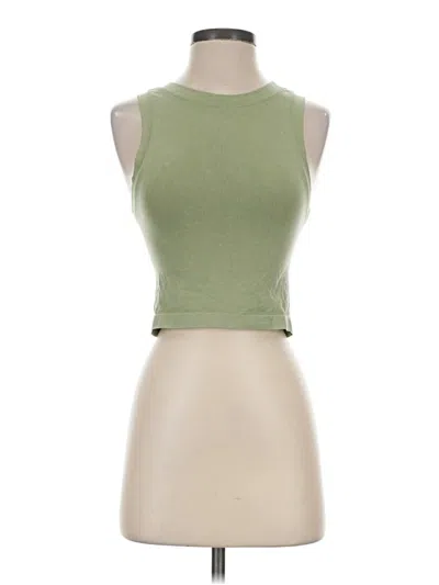 Pre-owned Aura Tank Top Green Halter Neckline Tops