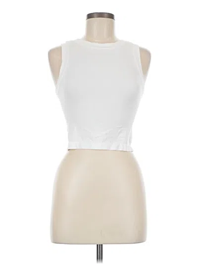 Pre-owned Aura Tank Top Ivory Halter Neckline Tops