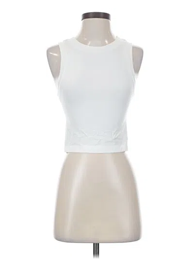 Pre-owned Aura Tank Top Ivory Halter Neckline Tops
