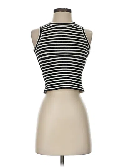 Pre-owned Aura Tank Top Ivory Halter Neckline Tops In White