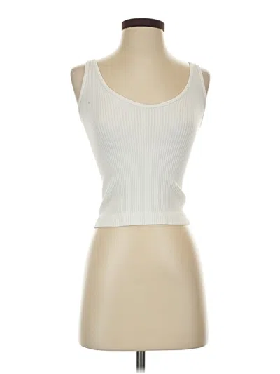Pre-owned Aura Tank Top Ivory Strapless Neckline Tops