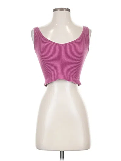 Pre-owned Aura Tank Top Pink Strapless Neckline Tops
