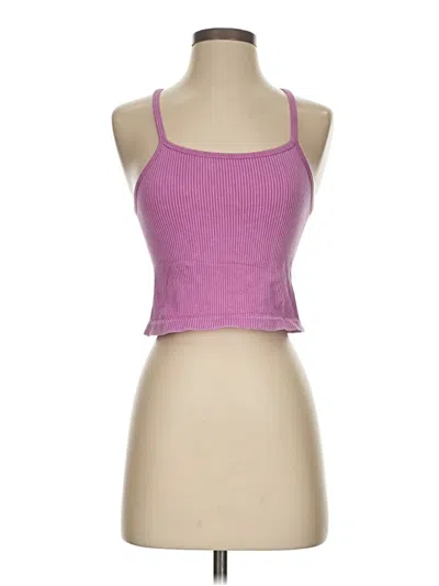 Pre-owned Aura Tank Top Purple Halter Neckline Tops