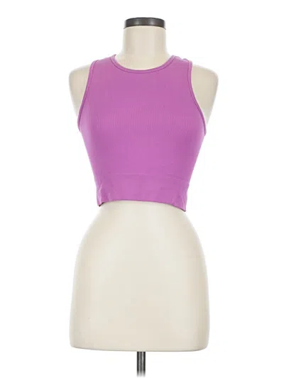 Pre-owned Aura Tank Top Purple Halter Neckline Tops