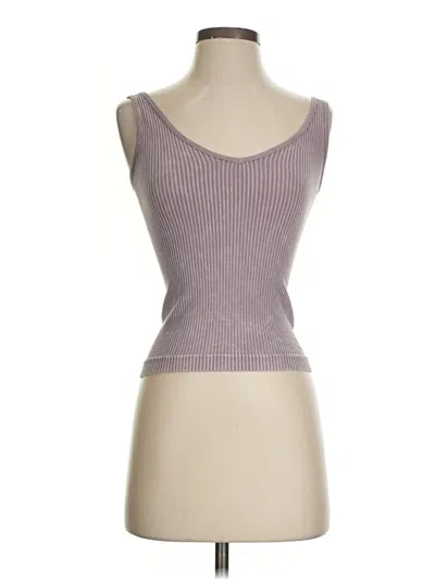 Pre-owned Aura Tank Top Purple Strapless Neckline Tops