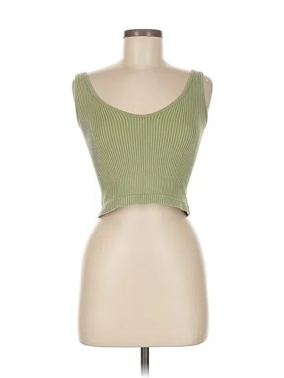 Pre-owned Aura Tube Top Green Strapless Neckline Tops