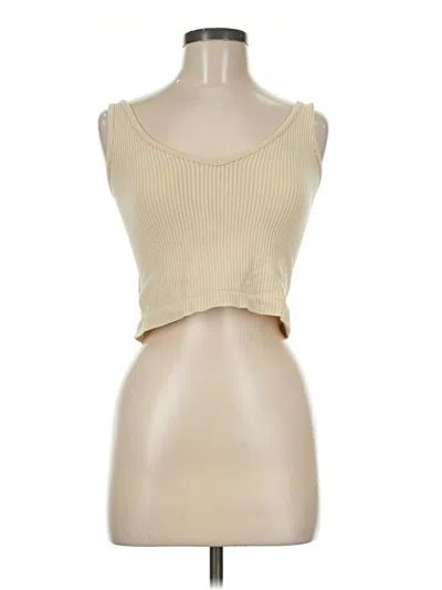 Pre-owned Aura Tube Top Tan Strapless Neckline Tops