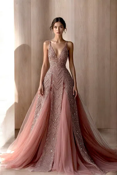 Auraelis Couture A-line Embellished Gown