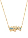 Auragraph 18k Yellow Gold Mini Mood Diamond Necklace