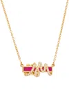 Auragraph 18k Yellow Gold Mini Mood Ruby Necklace