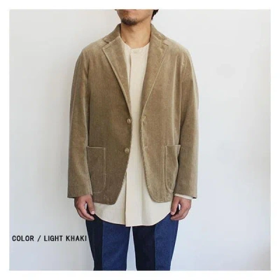 Pre-owned Auralee 18aw Washed Corduroy Jacket In Light Khaki