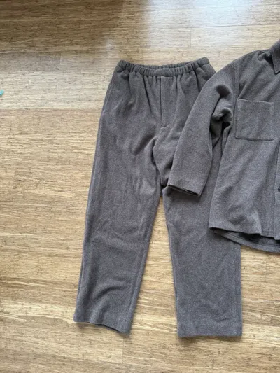 Pre-owned Auralee 21aw/cashmere Wool Brushed Jersey Pants In Gray