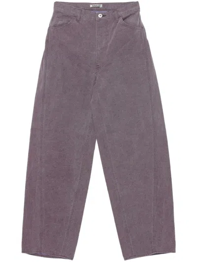 Auralee Purple Washed Organic Canvas Jeans