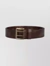 Auralee Adjustable Metal Buckle Belt Multiple Holes In Brown