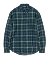 Auralee Airy Wool Check Shirt In Blue