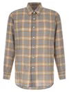 Auralee Plaid Shirt In Brown