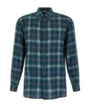 Auralee Lightweight Wool Plaid Long Sleeve Shirt In Multi