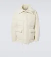 Auralee Alpaca And Wool Down Jacket In Off White