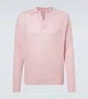 Auralee Alpaca-blend Open Collar Jumper In Pink