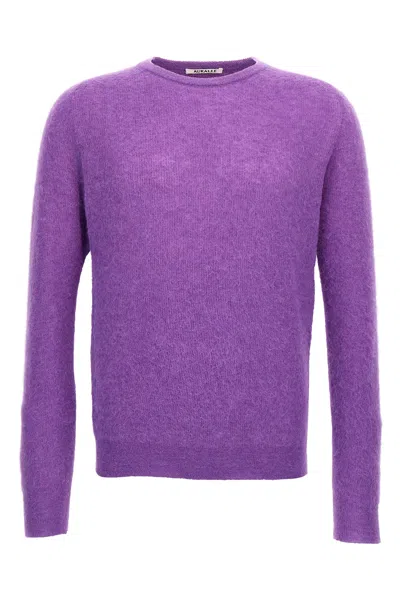 Auralee Baby Alpaca Sweater In Purple