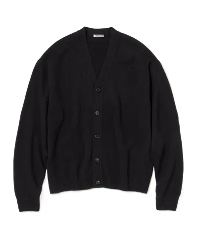 Auralee Baby Cashmere Knit Cardigan In Black