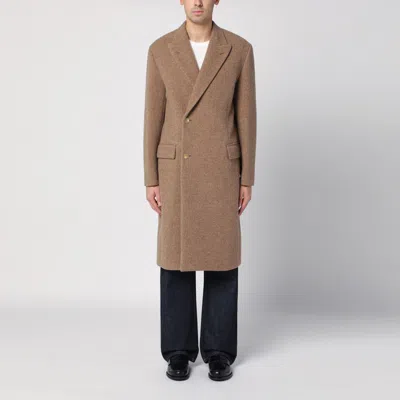 Auralee Super 120s Wool Coat In Beige
