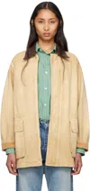 Auralee Beige Organic Cotton Duck Jacket