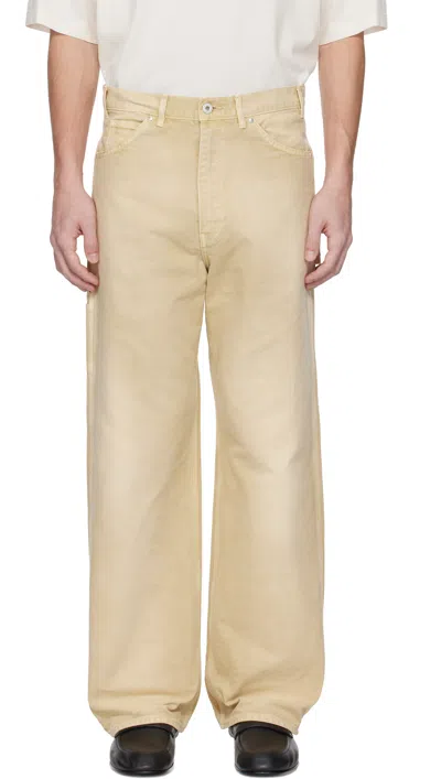 Auralee Beige Organic Cotton Duck Trousers